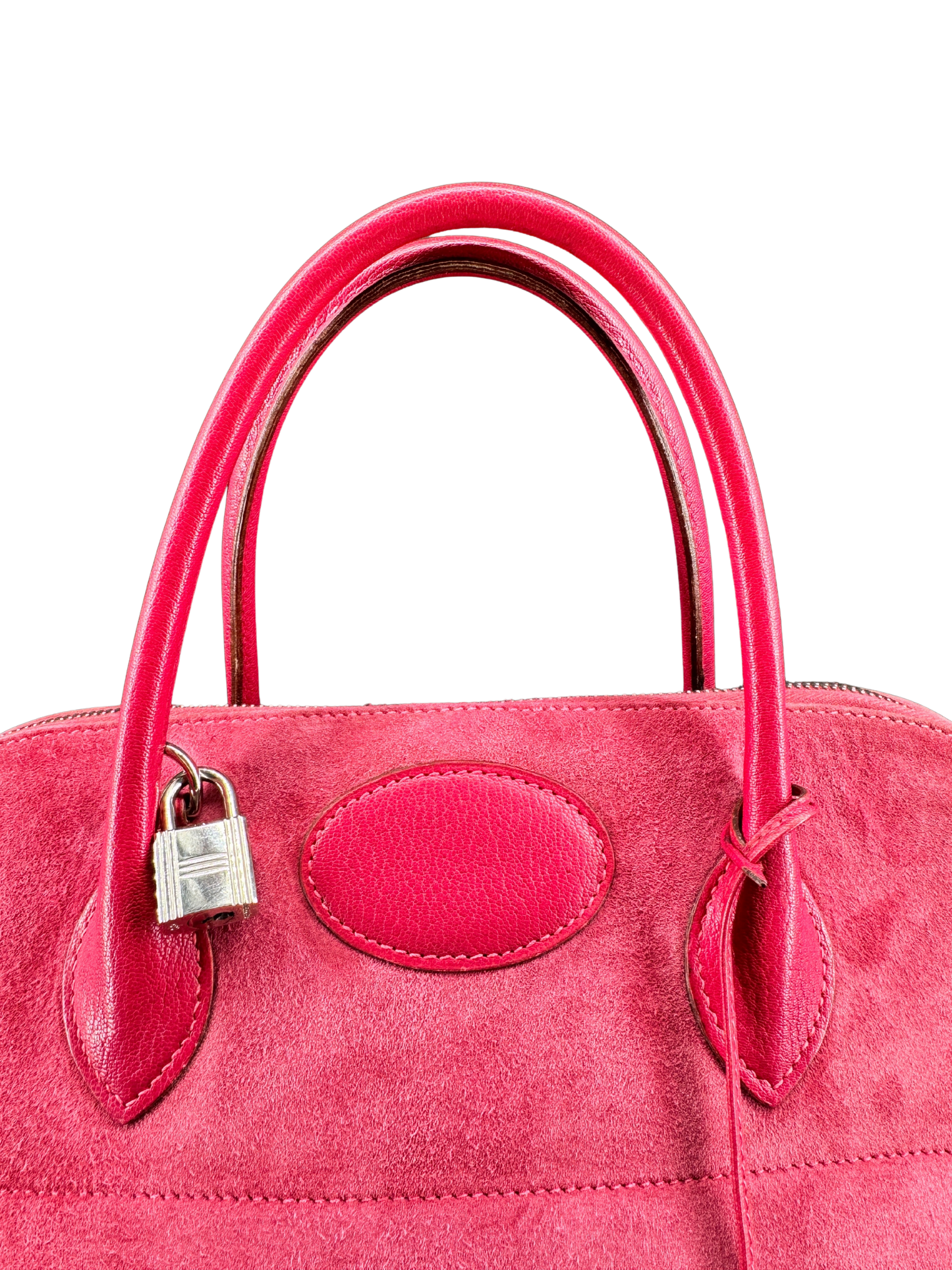 Sac Hermès Bolide 35 en Daim Rose Vintage – L’Élégance Intemporelle d’un Icône du Luxe