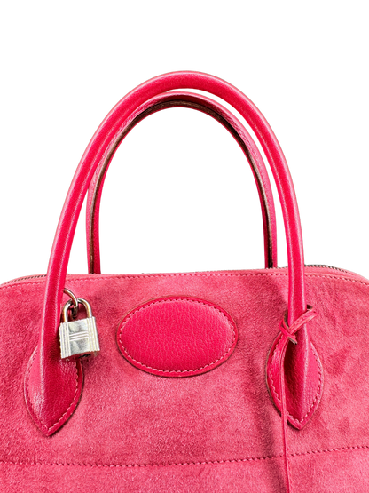 Sac Hermès Bolide 35 en Daim Rose Vintage – L’Élégance Intemporelle d’un Icône du Luxe