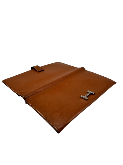 Hermès Béarn Soufflet — Cuir Epsom Gold, Fermoir H Palladié