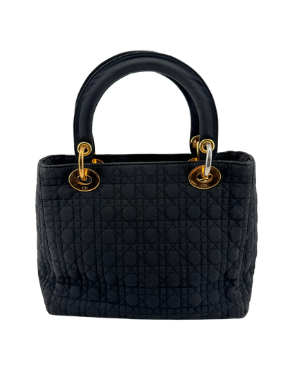 Lady Dior Navy Blue Nylon Cannage Bag