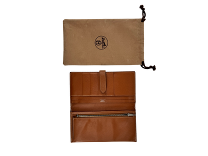 Hermès Béarn Soufflet — Cuir Epsom Gold, Fermoir H Palladié
