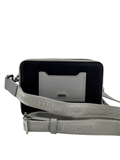 Dior Navy/Gray Leather Shoulder Bag — Contemporary Elegance by Dior