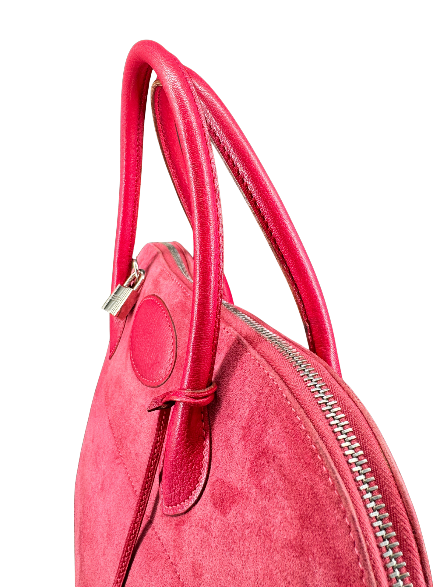 Sac Hermès Bolide 35 en Daim Rose Vintage – L’Élégance Intemporelle d’un Icône du Luxe