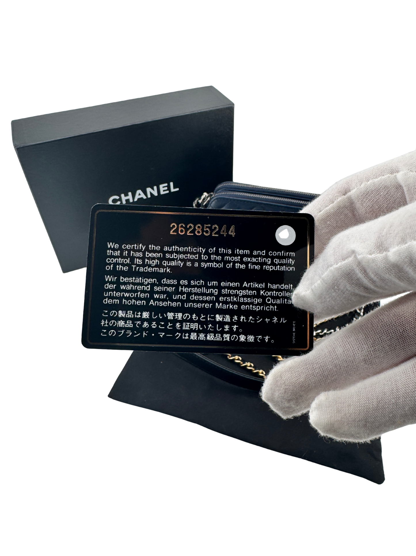 Chanel Gabrielle Small in quilted blue and black lambskin – Timeless elegance of 2018