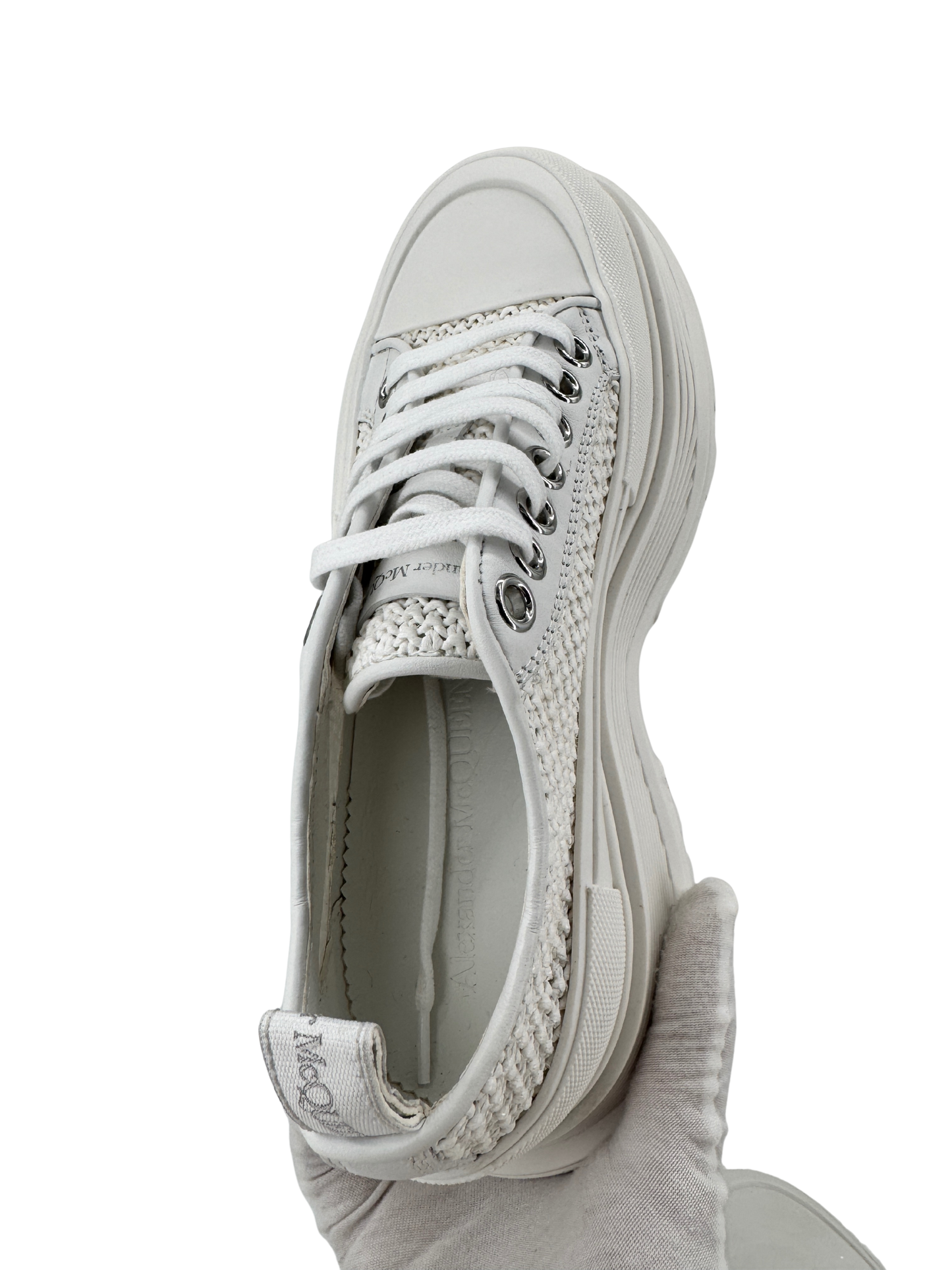 Alexander McQueen — Tread Slick Raffia Blanc, T.38