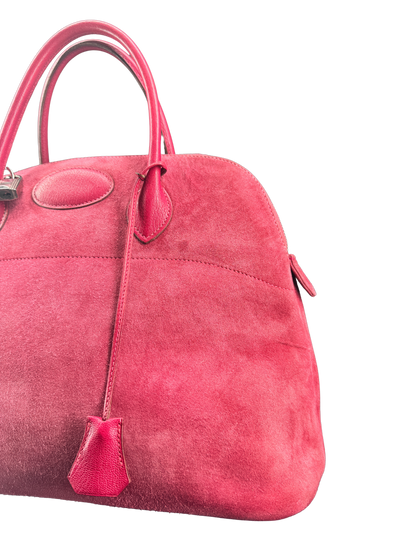 Sac Hermès Bolide 35 en Daim Rose Vintage – L’Élégance Intemporelle d’un Icône du Luxe