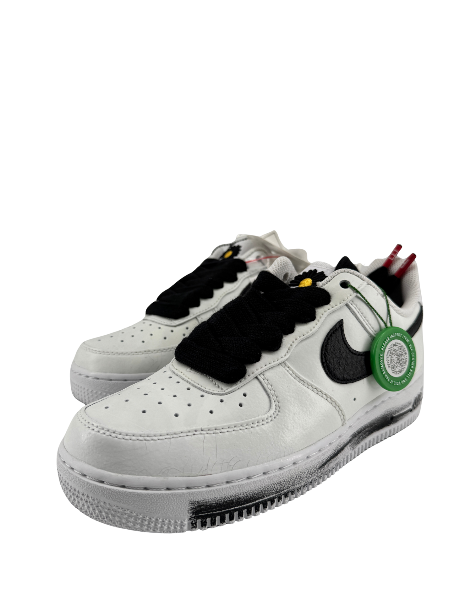 Nike x G-DRAGON (PEACEMINUSONE) — Air Force 1 Low “Para-Noise 2.0” cuir enduit blanc & swoosh noir (2020) | Réf. DD3223-100