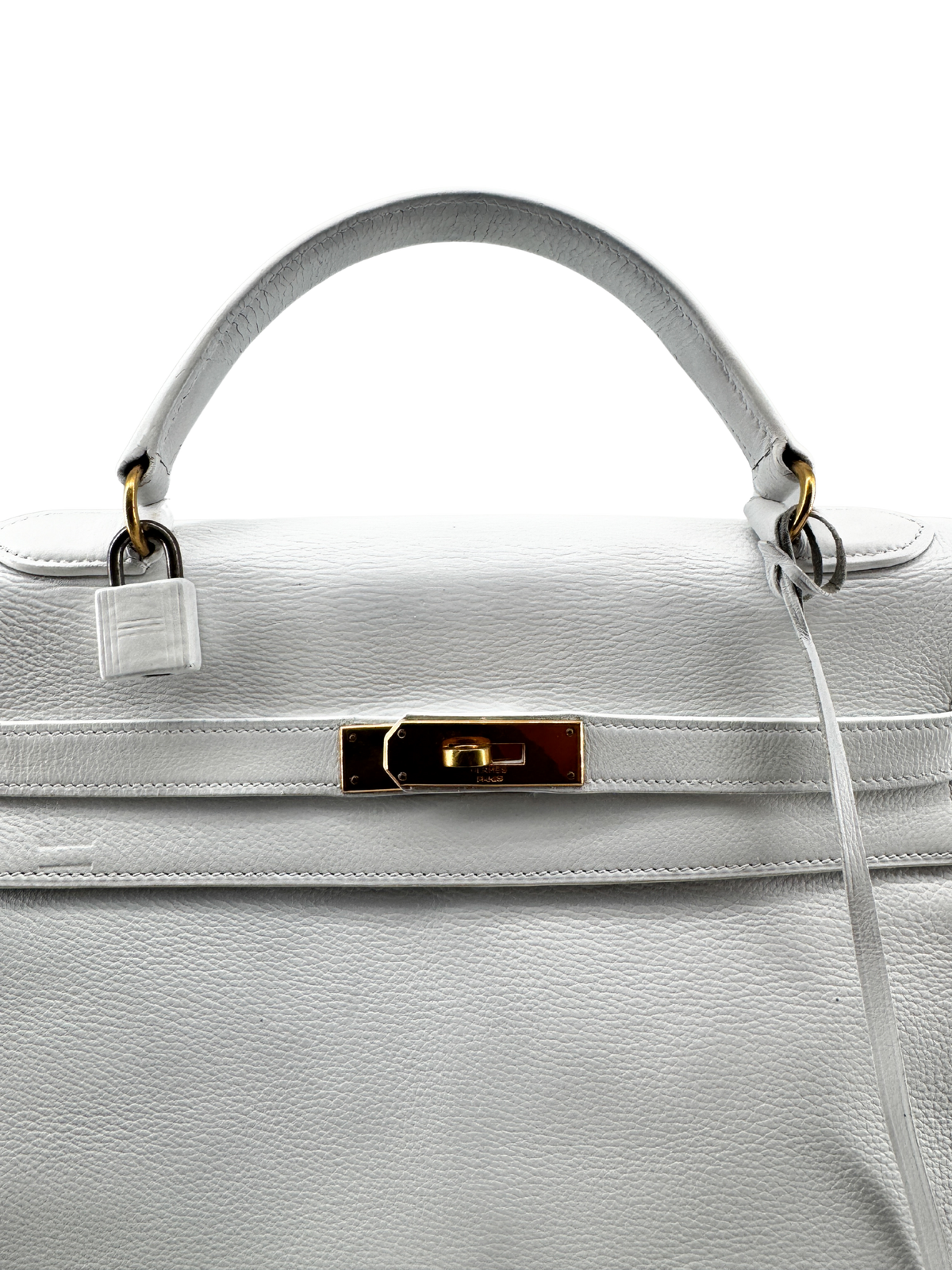 Hermès Kelly Retourné 32 — Veau Grainé Blanc, circa 1965