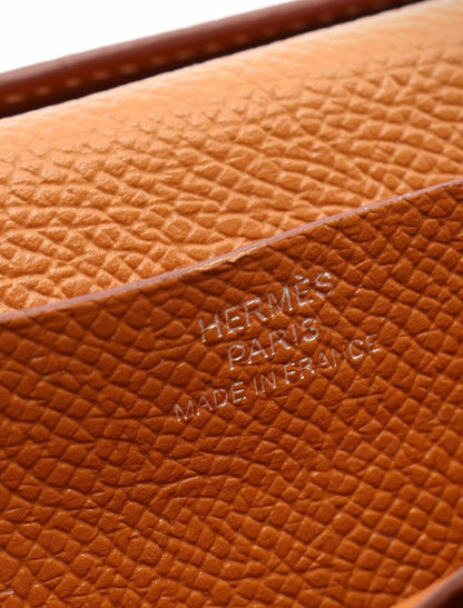 Hermès Béarn Soufflet — Cuir Epsom Gold, Fermoir H Palladié