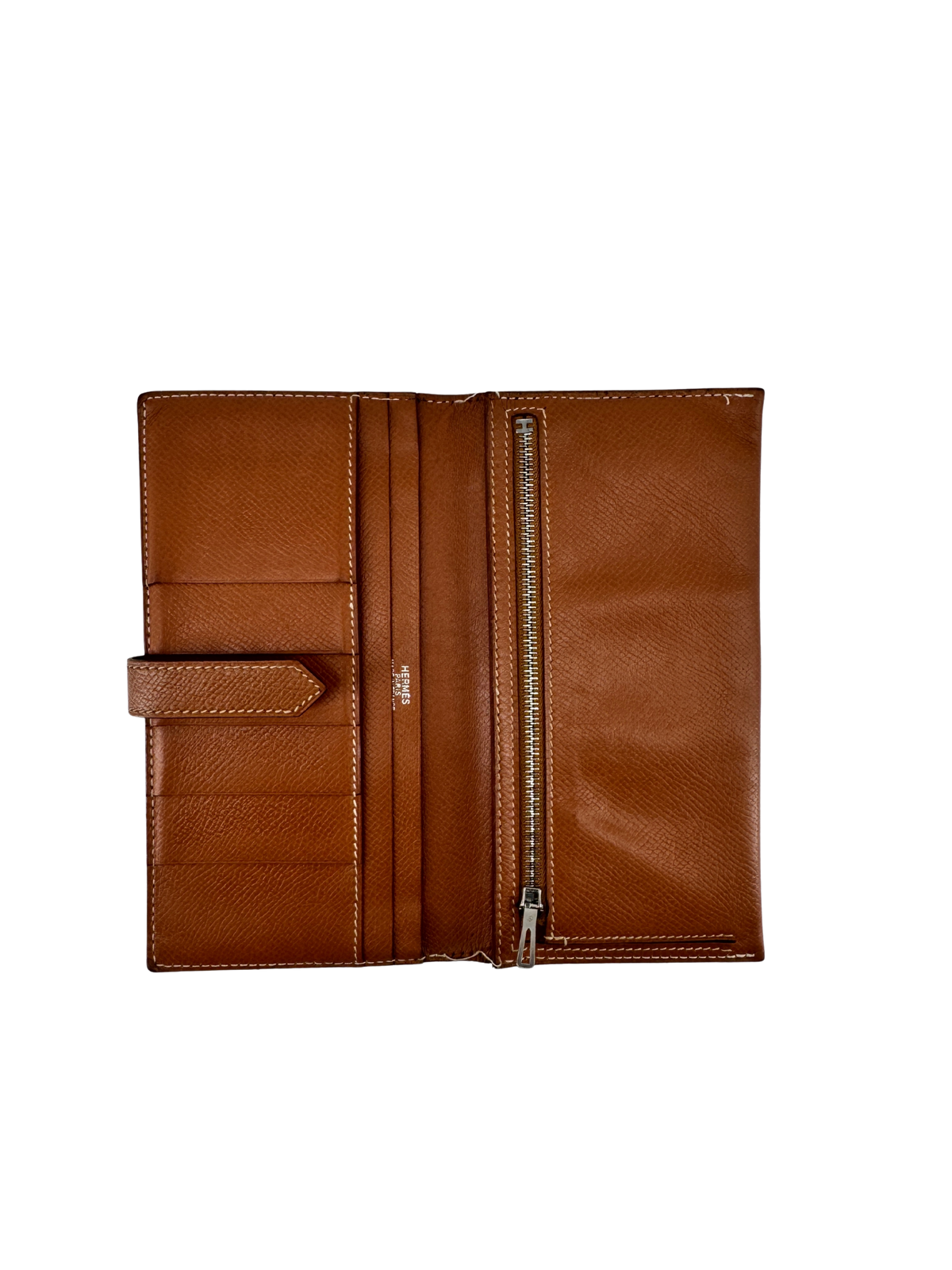Hermès Béarn Soufflet — Cuir Epsom Gold, Fermoir H Palladié