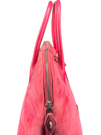 Sac Hermès Bolide 35 en Daim Rose Vintage – L’Élégance Intemporelle d’un Icône du Luxe