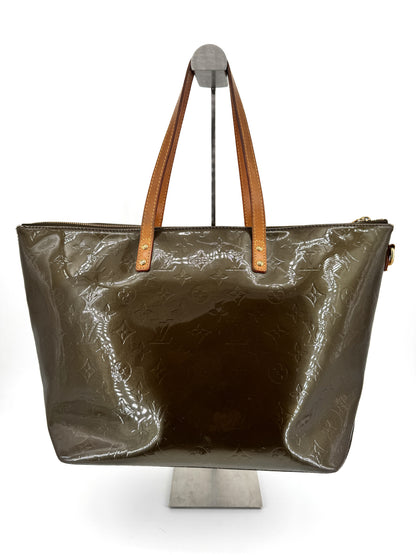 Sac Louis Vuitton Bellevue PM en cuir verni Monogram marron