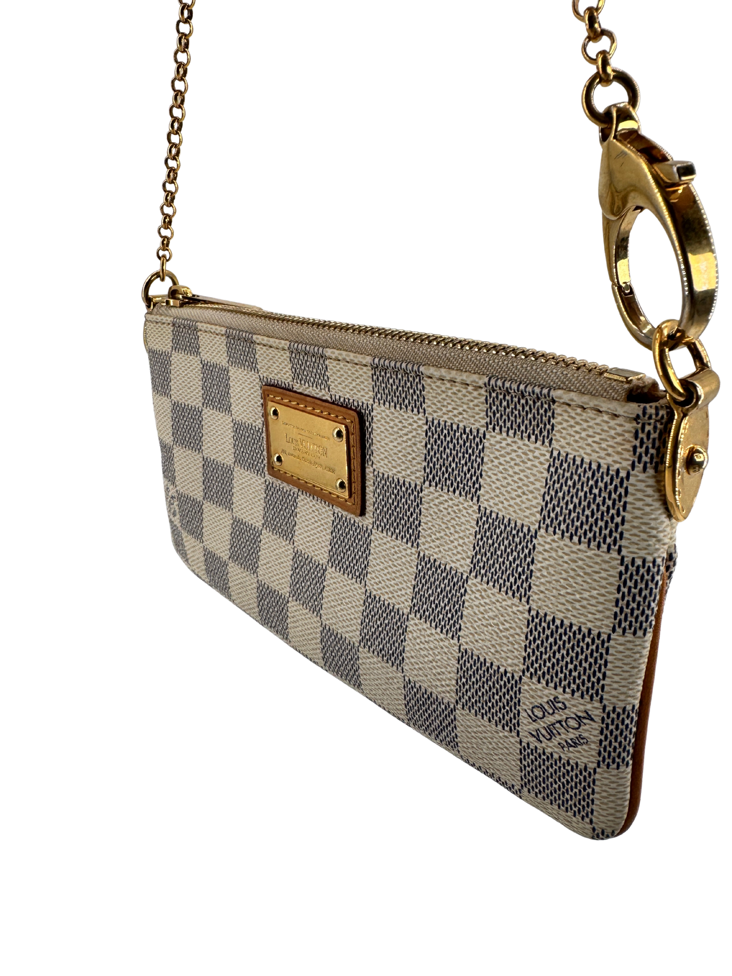 Louis Vuitton Pochette Mila PM in Damier Azur canvas – Solar elegance and timeless style