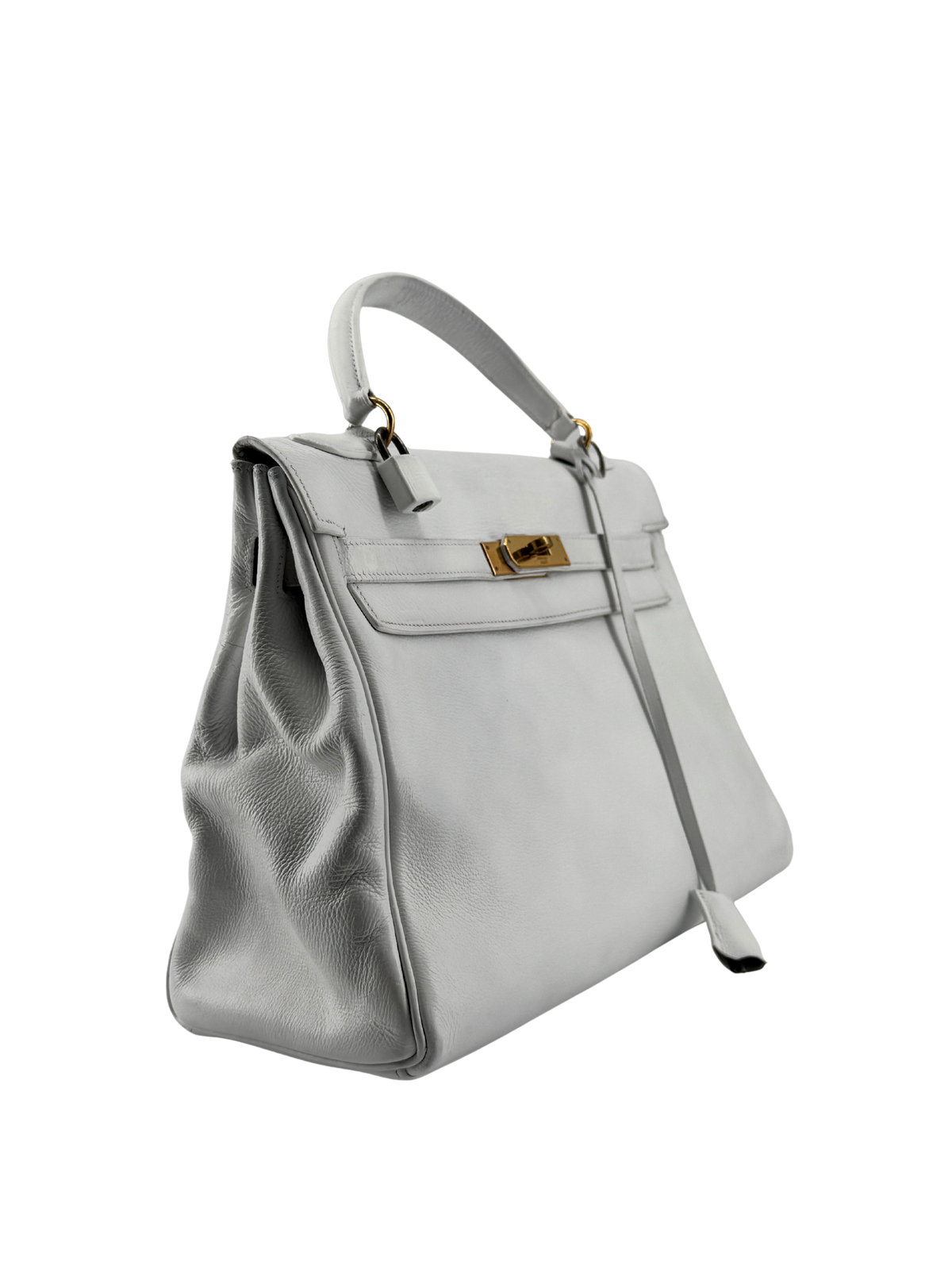 Hermès Kelly Retourné 32 — Veau Grainé Blanc, circa 1965