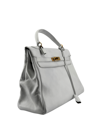 Hermès Kelly Retourné 32 — Veau Grainé Blanc, circa 1965