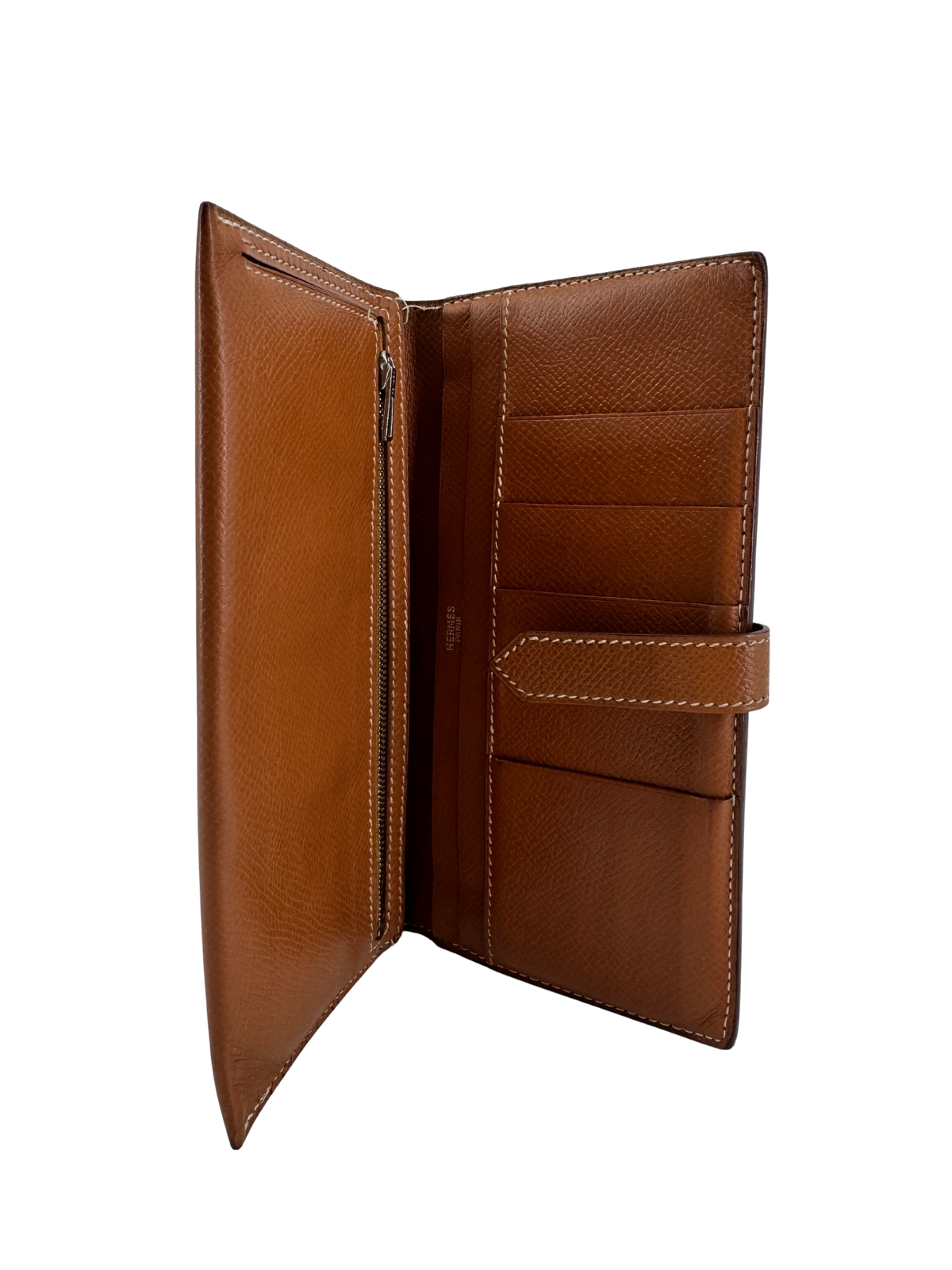 Hermès Béarn Soufflet — Cuir Epsom Gold, Fermoir H Palladié