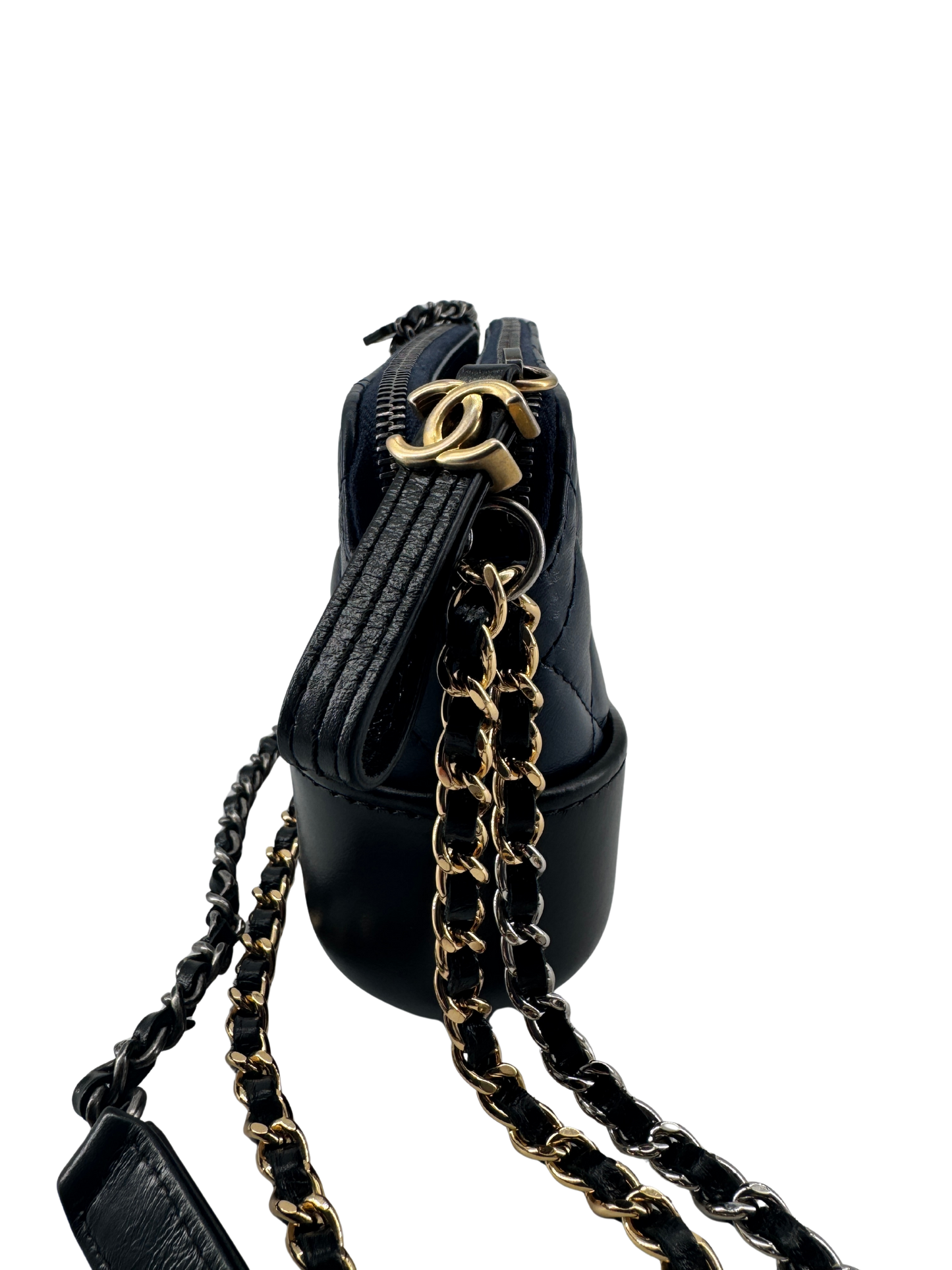 Chanel Gabrielle Small in quilted blue and black lambskin – Timeless elegance of 2018