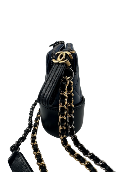 Chanel Gabrielle Small in quilted blue and black lambskin – Timeless elegance of 2018