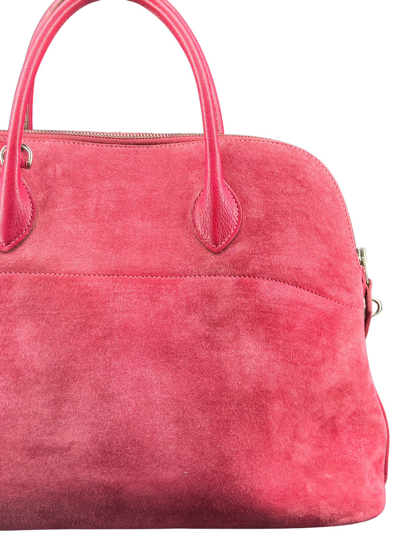 Sac Hermès Bolide 35 en Daim Rose Vintage – L’Élégance Intemporelle d’un Icône du Luxe