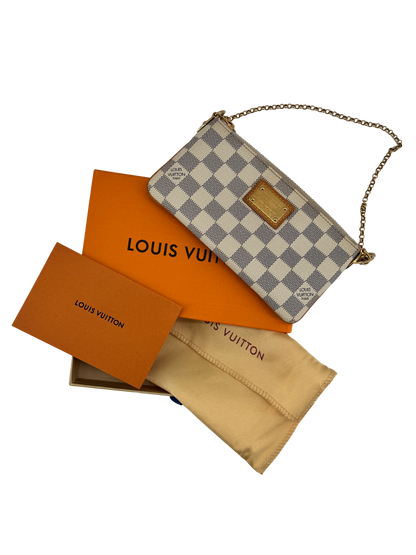 Louis Vuitton Pochette Mila PM in Damier Azur canvas – Solar elegance and timeless style