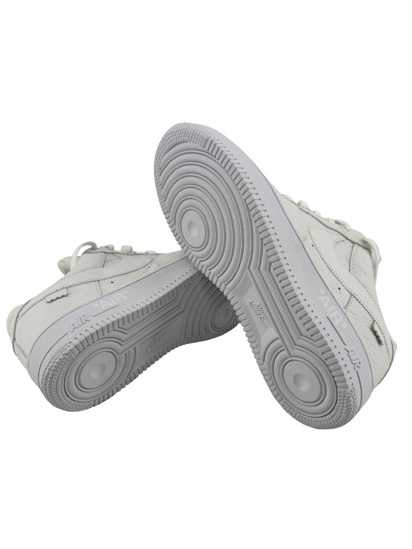 Sneakers Louis Vuitton x Nike Air Force 1 – Édition exclusive en cuir monogrammé blanc (Taille 40)