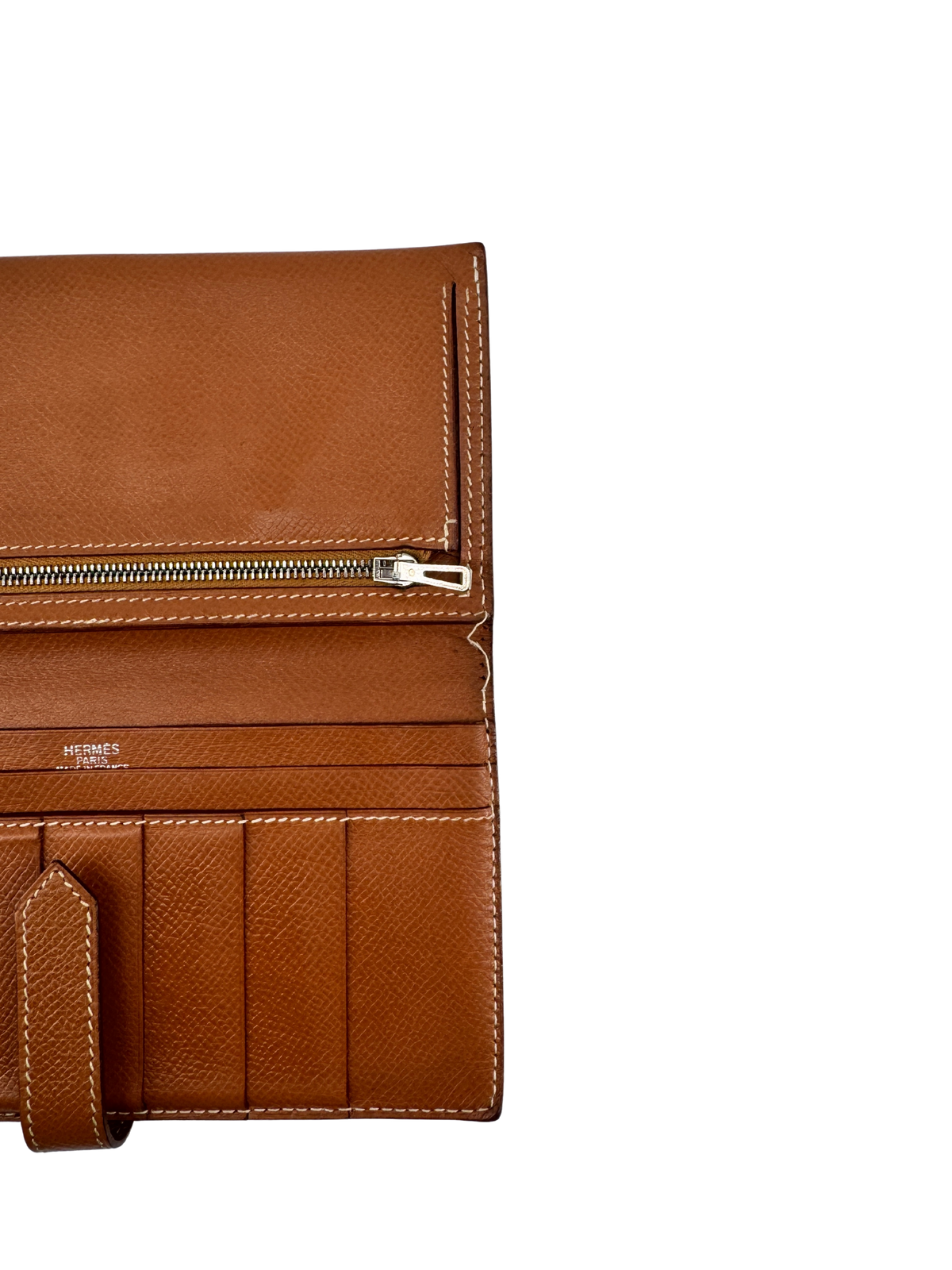 Hermès Béarn Soufflet — Cuir Epsom Gold, Fermoir H Palladié