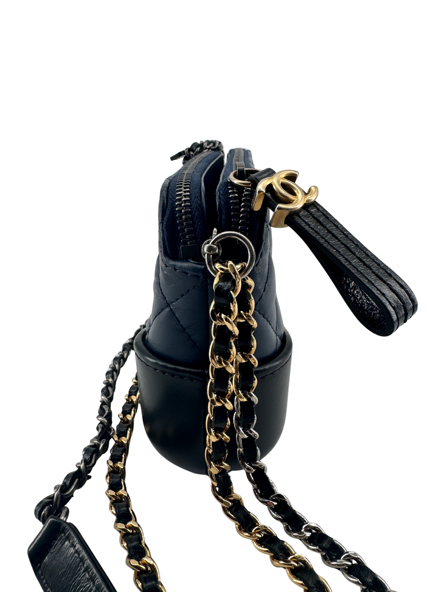 Chanel Gabrielle Small in quilted blue and black lambskin – Timeless elegance of 2018