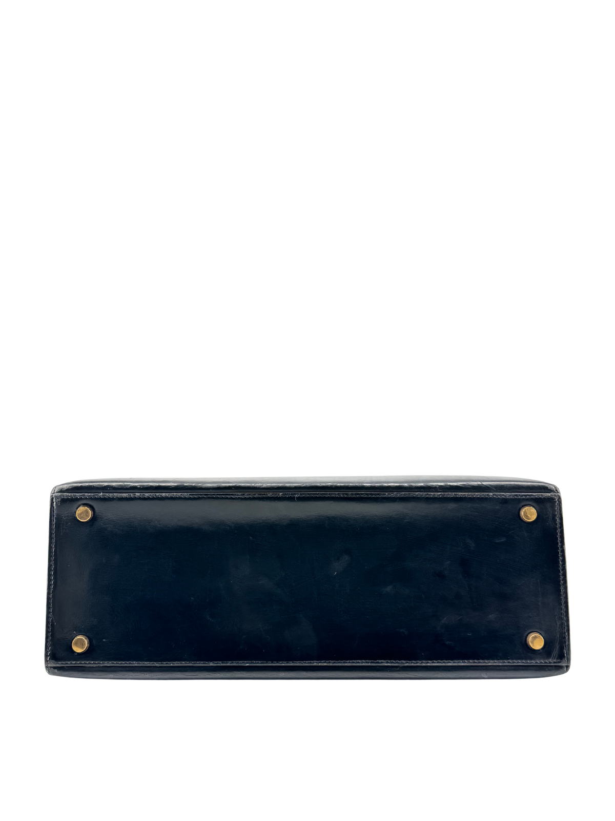 Sac Hermès Kelly 32 Sellier Vintage 1966 en Cuir Box Calf Noir, Garniture Plaquée Or — Pièce de collection historique