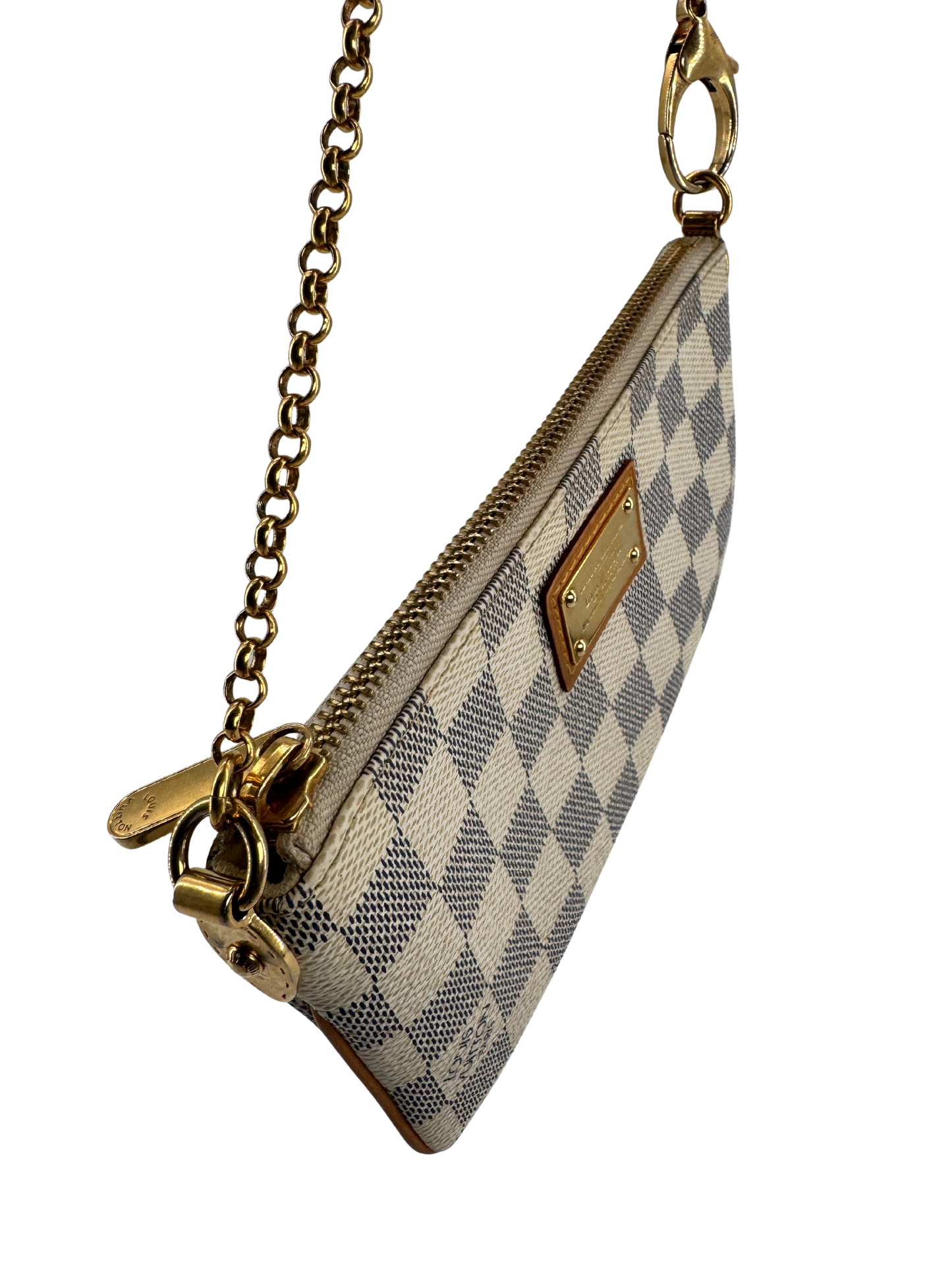 Louis Vuitton Pochette Mila PM in Damier Azur canvas – Solar elegance and timeless style
