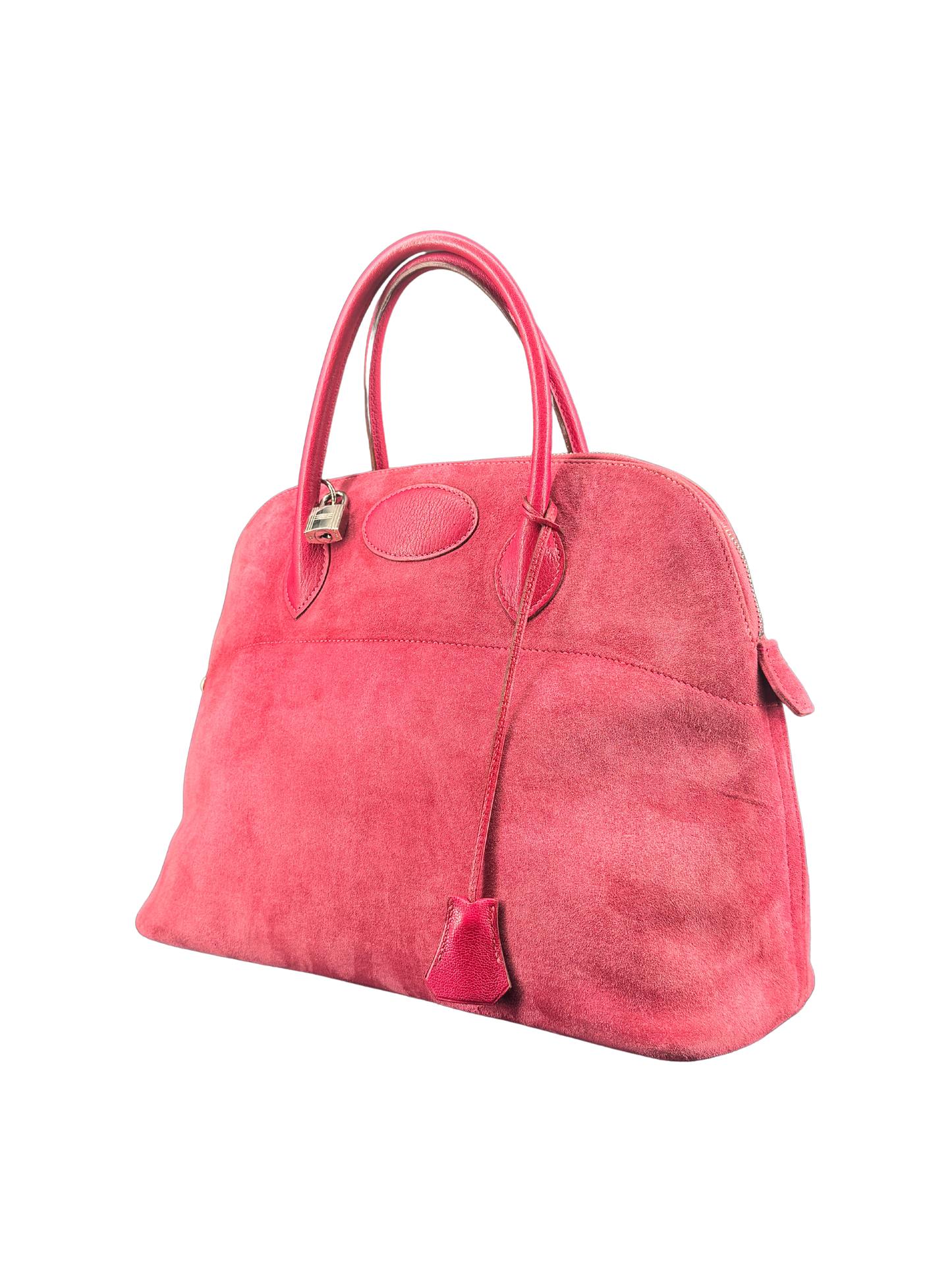 Sac Hermès Bolide 35 en Daim Rose Vintage – L’Élégance Intemporelle d’un Icône du Luxe