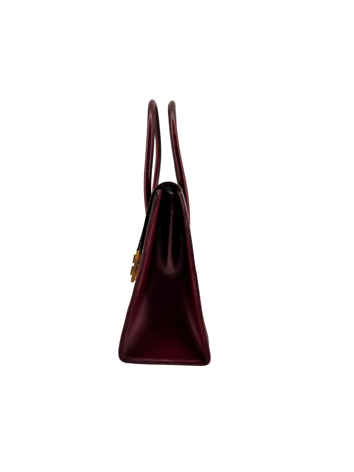 Sac Hermès Drag 27 Vintage Circa 1970 en Cuir Box Rouge, Doublure Chèvre Rouge, Bijouterie Plaquée Or — Pièce expertisée
