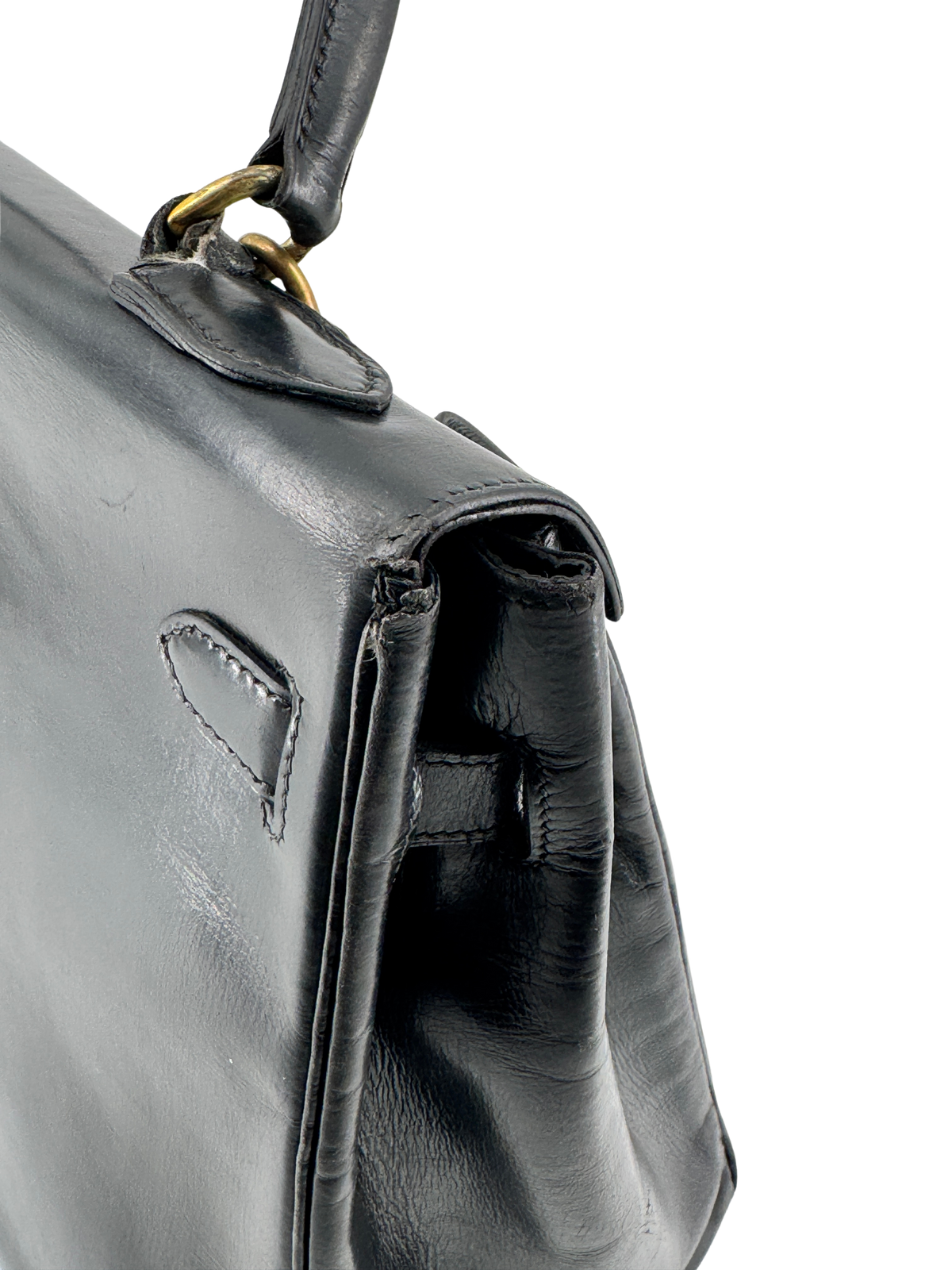 Hermès Kelly 32 Retourne — Veau Box Noir, circa 1965