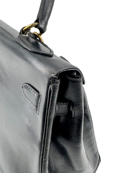 Hermès Kelly 32 Retourne — Veau Box Noir, circa 1965