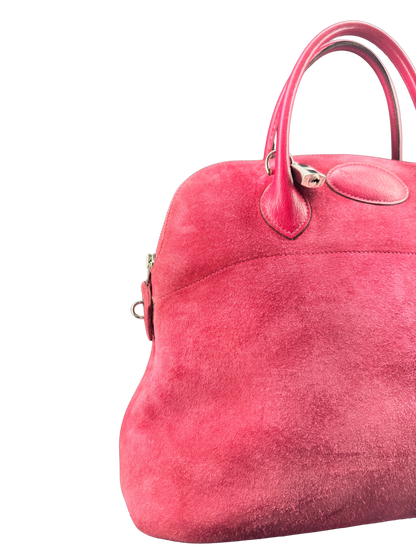 Sac Hermès Bolide 35 en Daim Rose Vintage – L’Élégance Intemporelle d’un Icône du Luxe