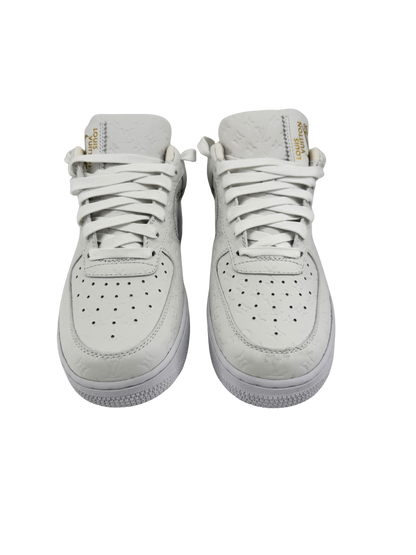 Sneakers Louis Vuitton x Nike Air Force 1 – Édition exclusive en cuir monogrammé blanc (Taille 40)