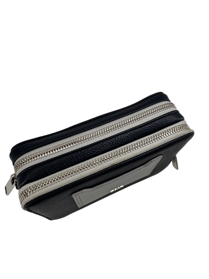 Dior Navy/Gray Leather Shoulder Bag — Contemporary Elegance by Dior