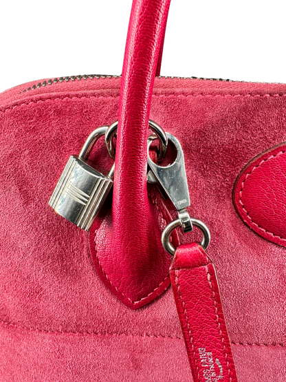 Sac Hermès Bolide 35 en Daim Rose Vintage – L’Élégance Intemporelle d’un Icône du Luxe