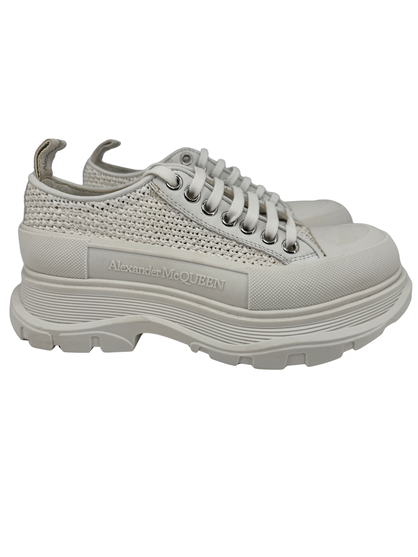 Alexander McQueen — Tread Slick Raffia Blanc, T.38