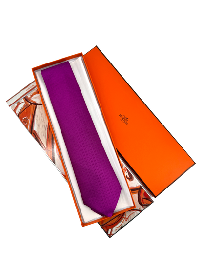 Hermès — Cravate Soie Violine, Sigle H