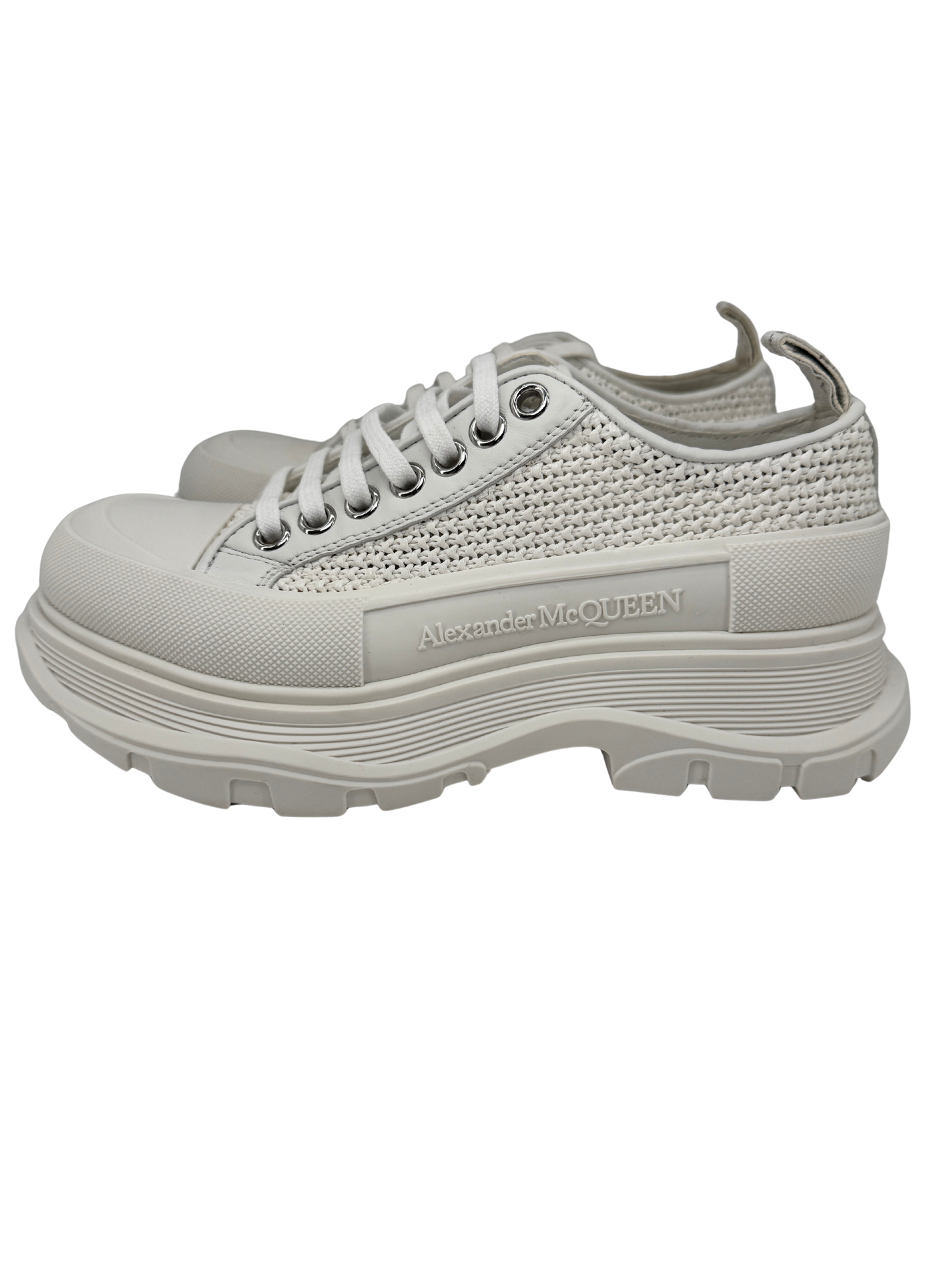 Alexander McQueen — Tread Slick Raffia Blanc, T.38